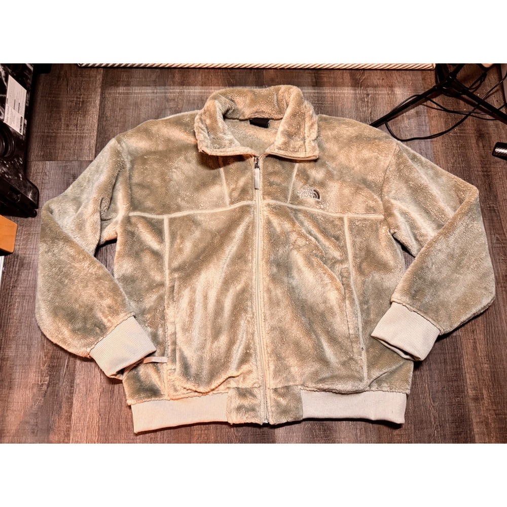 The North Face Osito Full Zip Fleece Jacket green High Pile Fuzzy Bomber L
